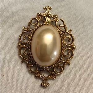Vintage Large Faux Pearl Pendant